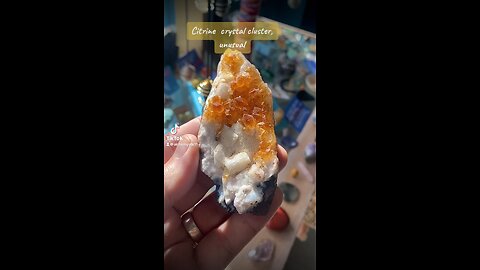 Citrine cluster, unusual