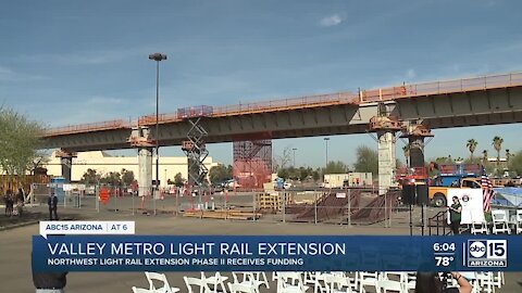 Phase II of northwest light rail extension celebrated during ceremony Friday