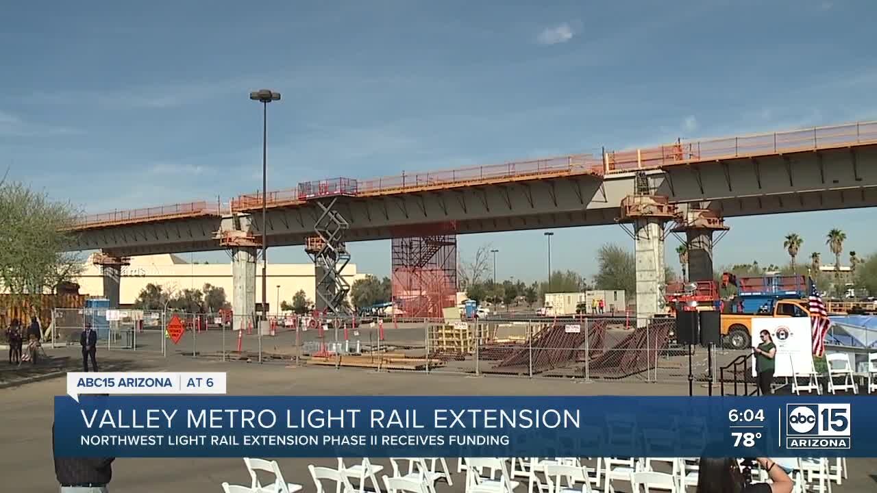 Phase II of northwest light rail extension celebrated during ceremony Friday