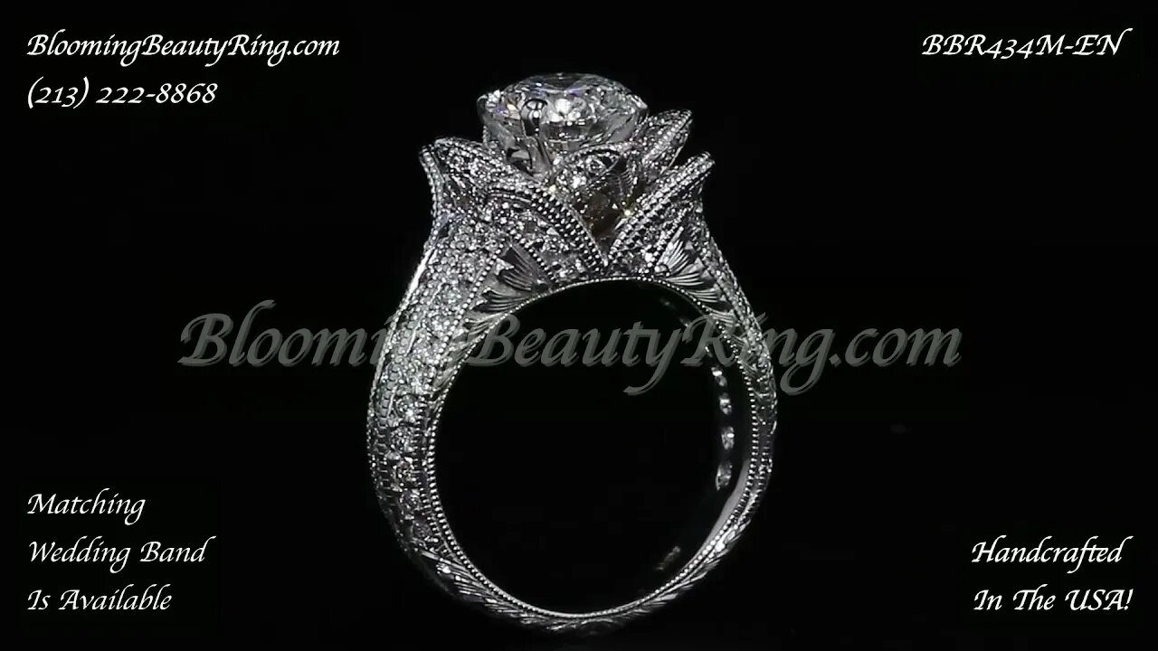 Small Hand Engraved Blooming Beauty Ring BBR434M-HE Updated Video