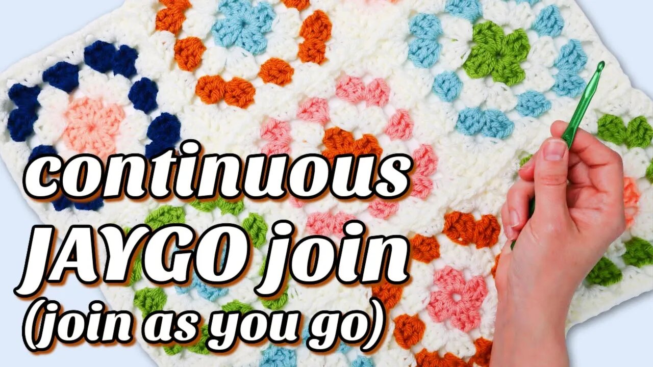 How To Continuously Join As You Go (JAYGO Crochet Granny Squares)