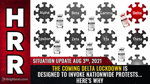 Situation Update, 8/3/21 - The coming Delta lockdown is DESIGNED to invoke nationwide protests...