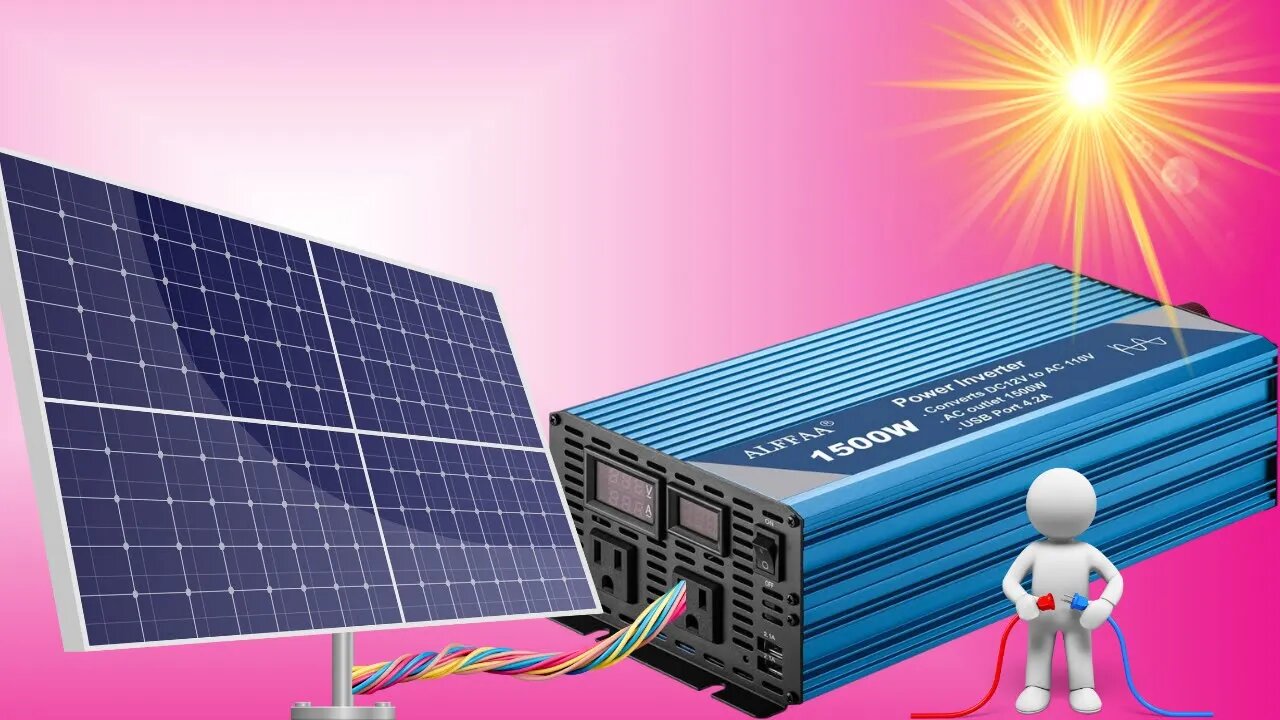 ALFFAA 1500W Pure Sine Wave Inverter 12V to 110V