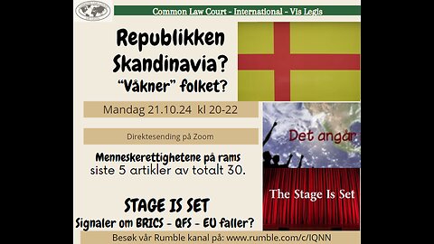 21.10.24: Republikken Skandinavia, menneskerettigheter, Stage is set.