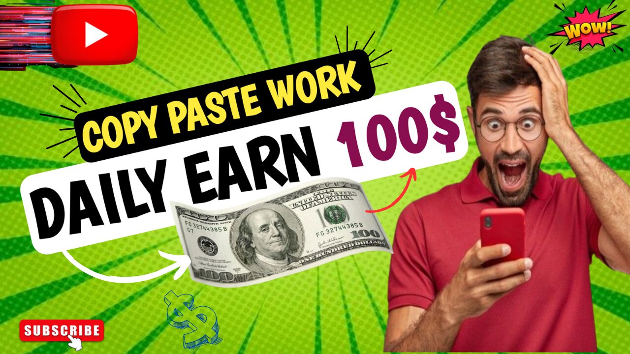 How to make $100 A Day Online | Copy Paste work from home jobs | Earn money online