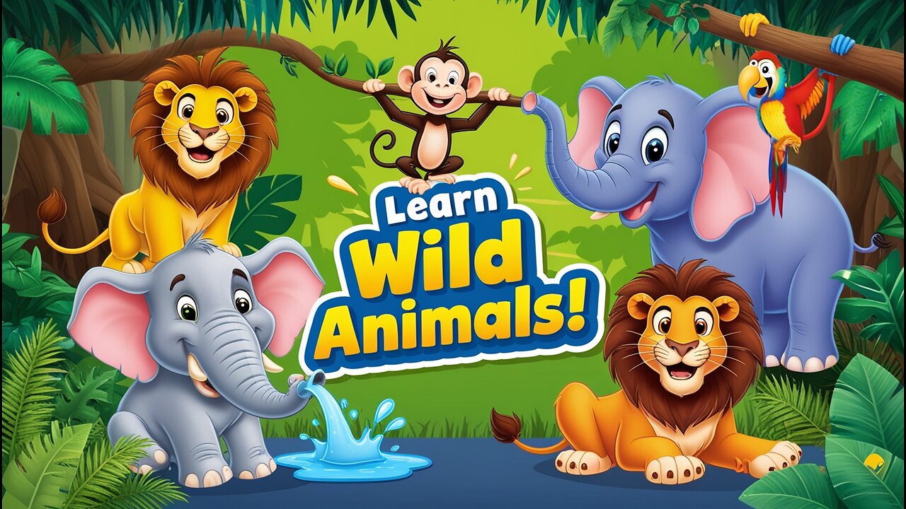 Learn Wild Animals Song and Rhyme For Kids