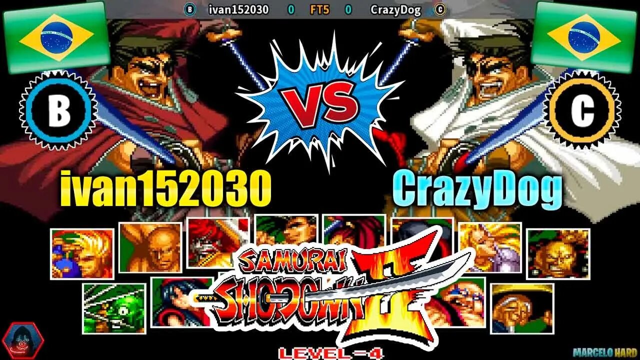 Samurai Shodown II (ivan152030 Vs. CrazyDog) [Brazil Vs. Brazil]