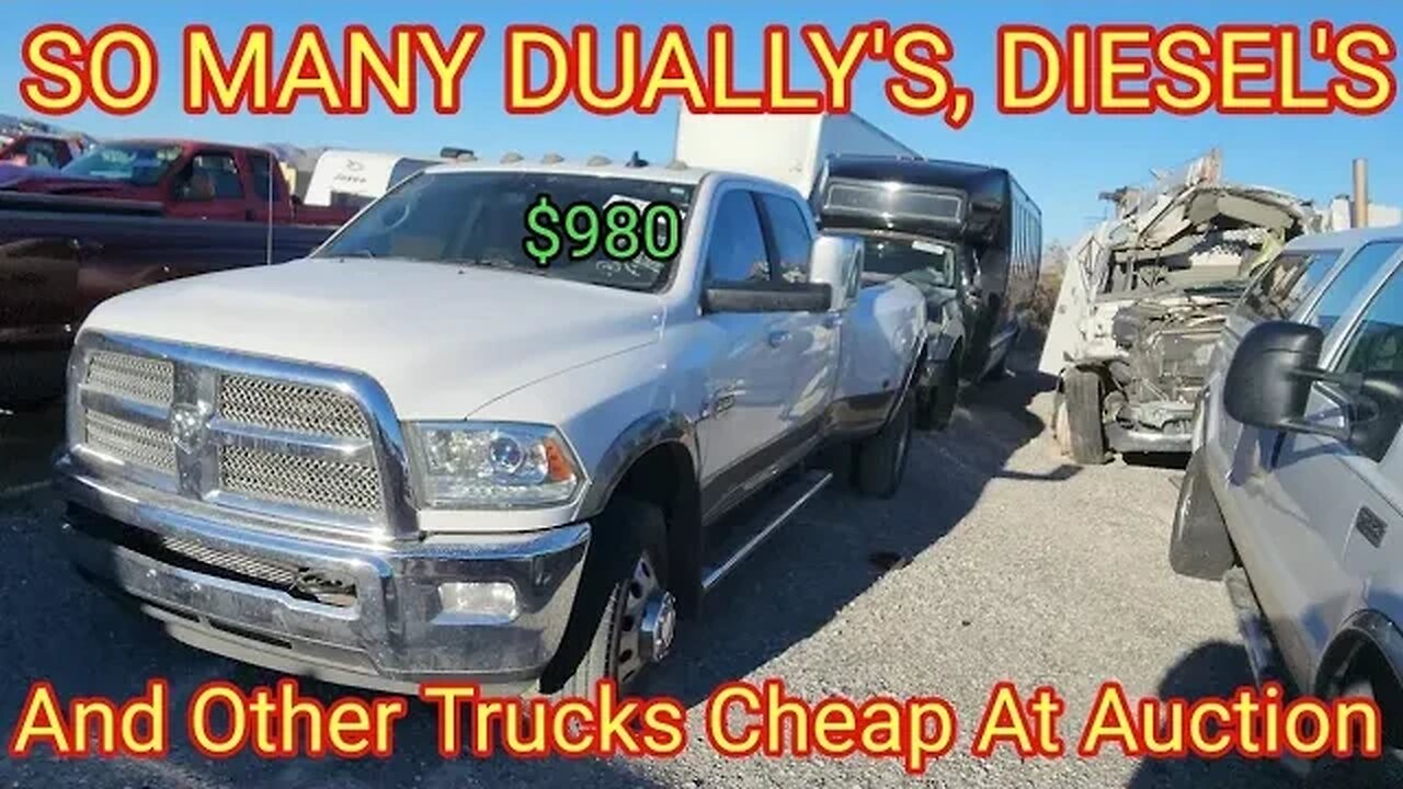 So Many Dually Diesel Trucks, Ram, Ford, GMC, Chevy