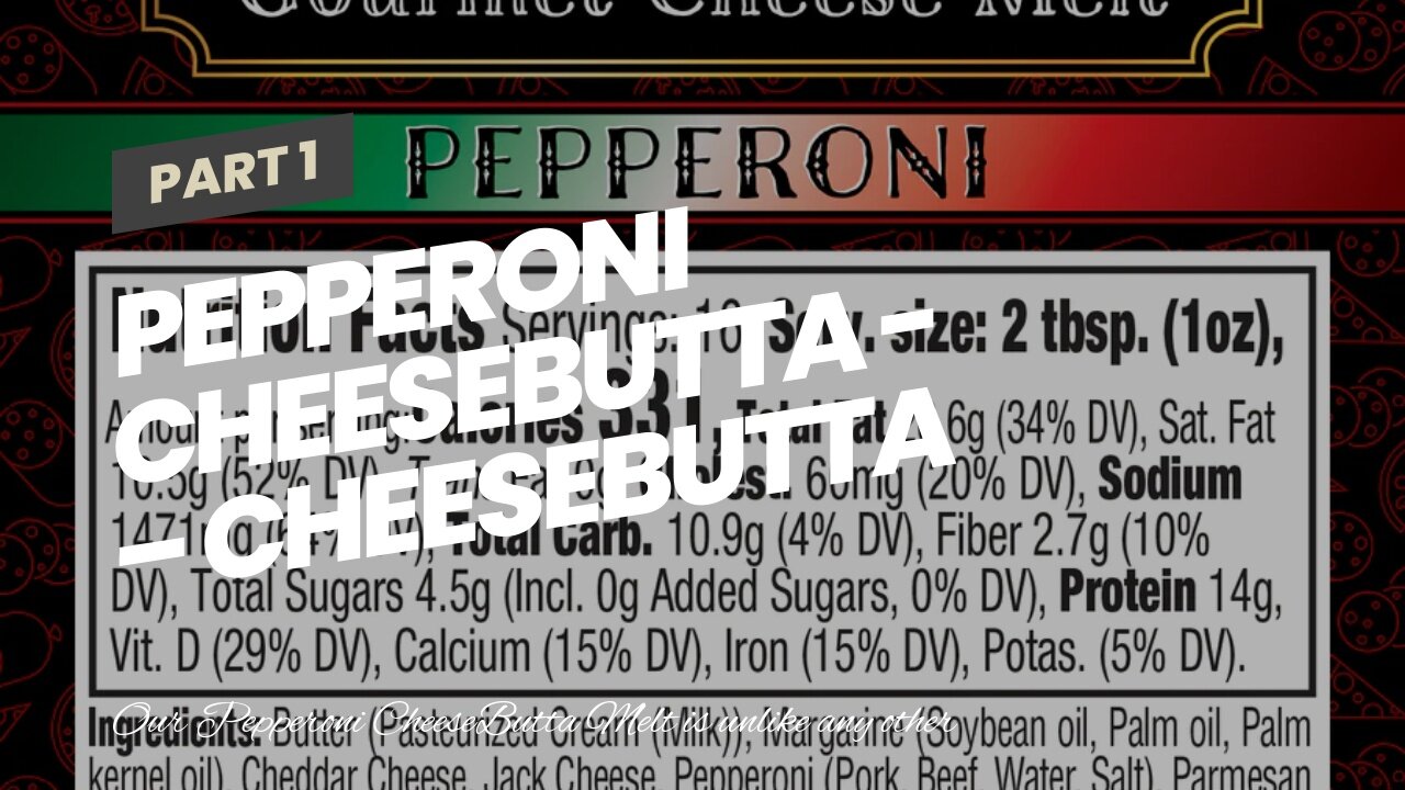 Pepperoni CheeseButta - – CheeseButta - Gourmet Products