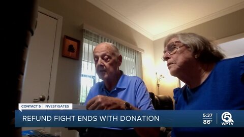 Boca Raton couple ‘stuck’ with heavy walker gets refund, donates item to local charity