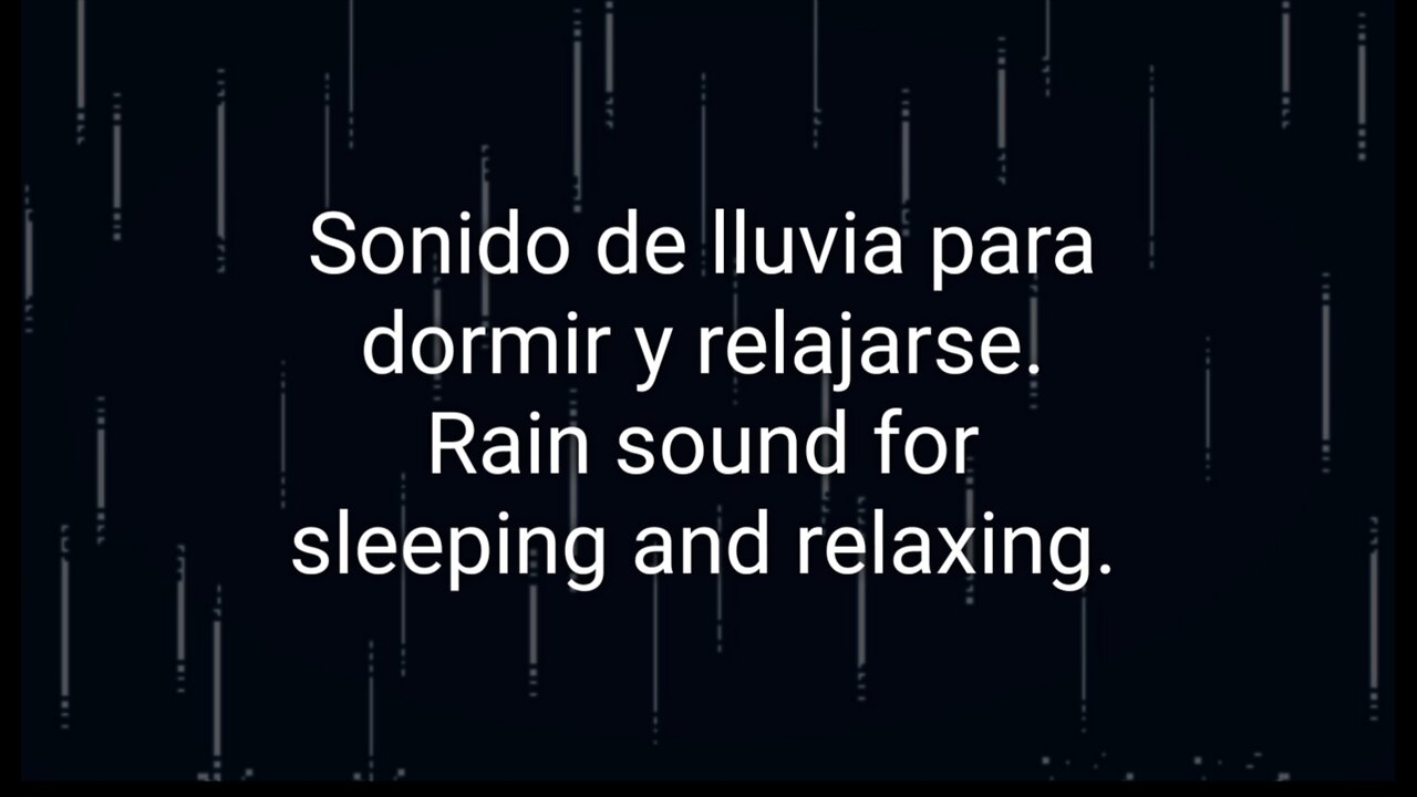 Relajate con este hermoso sonido de lluvia.