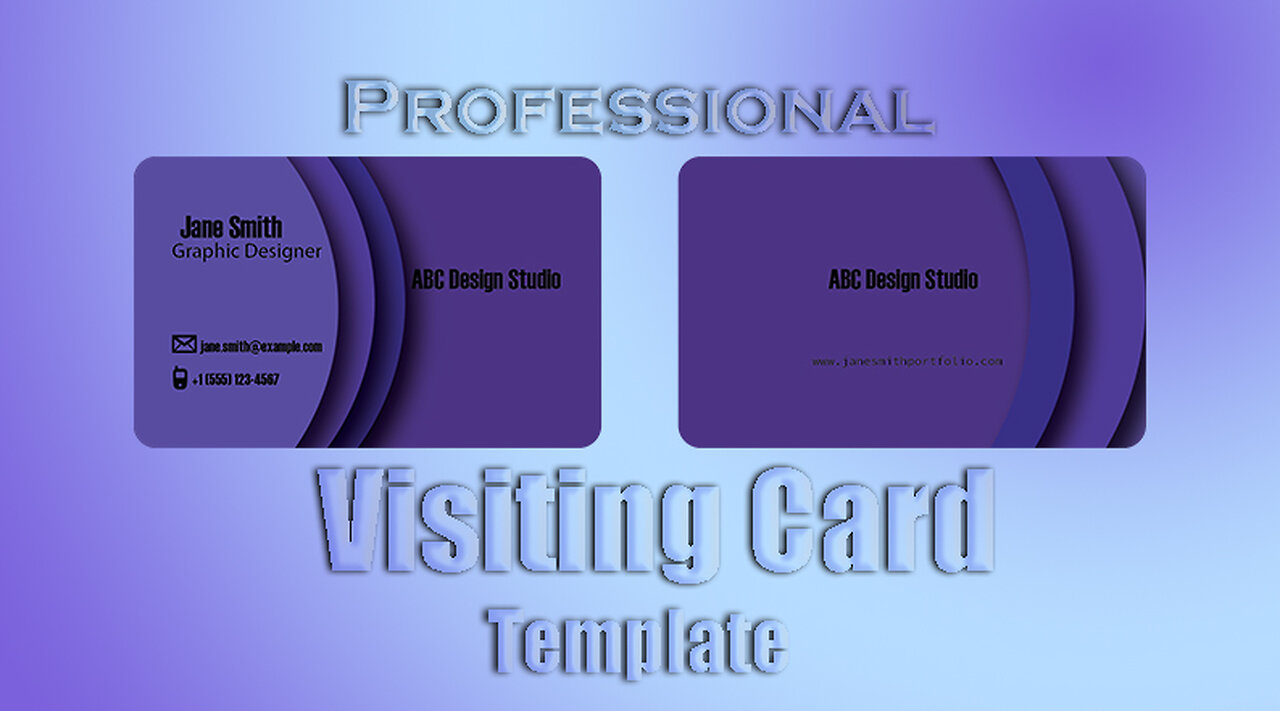 Professional visiting card design template