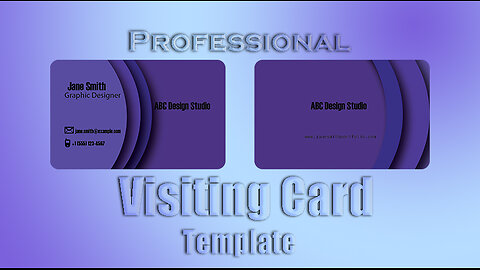 Professional visiting card design template