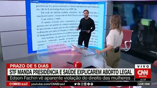 STF manda Presidência e Ministério da Saúde explicarem políticas sobre aborto legal@SHORTS CNN