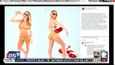 Restaurant creates bikini made out of pizza