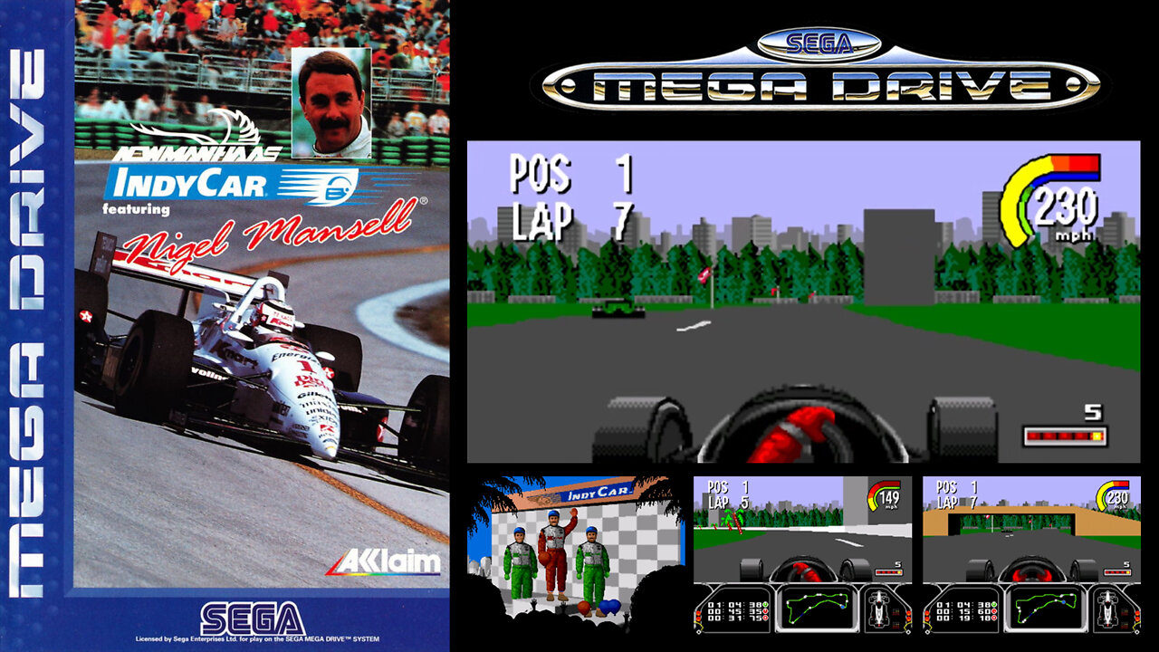 NEWMAN/HASS INDYCAR: FEATURING NIGEL MANSELL (Mega Drive / Genesis)(Gameplay)