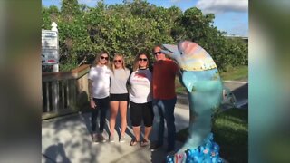 What happened to dolphin statue missing from memorial fishing pier?