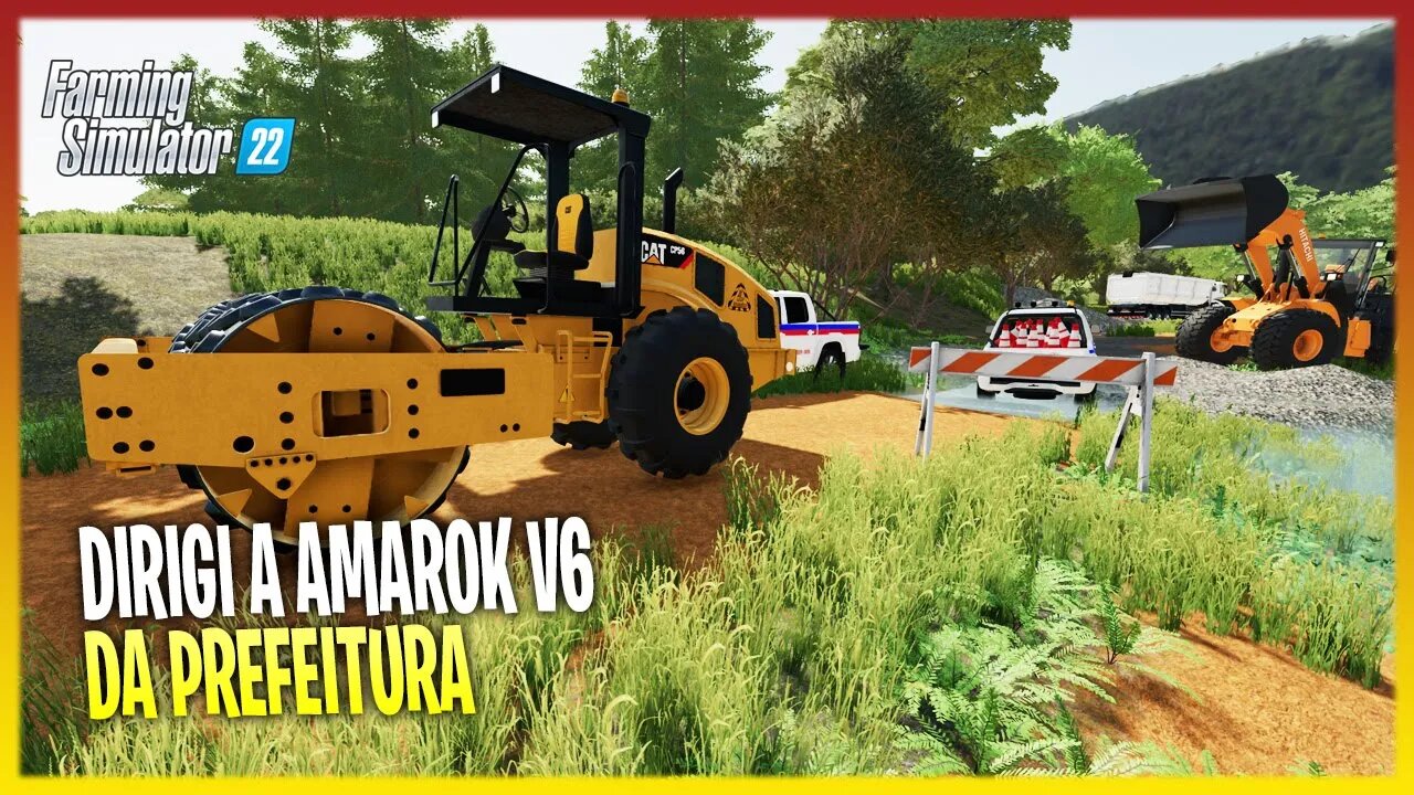 FINALIZEI O TRABALHO DA PREFEITURA - TAPA BURACOS E COBERTURA DO RIO COM PEDRAS FARMING SIMULATOR 22