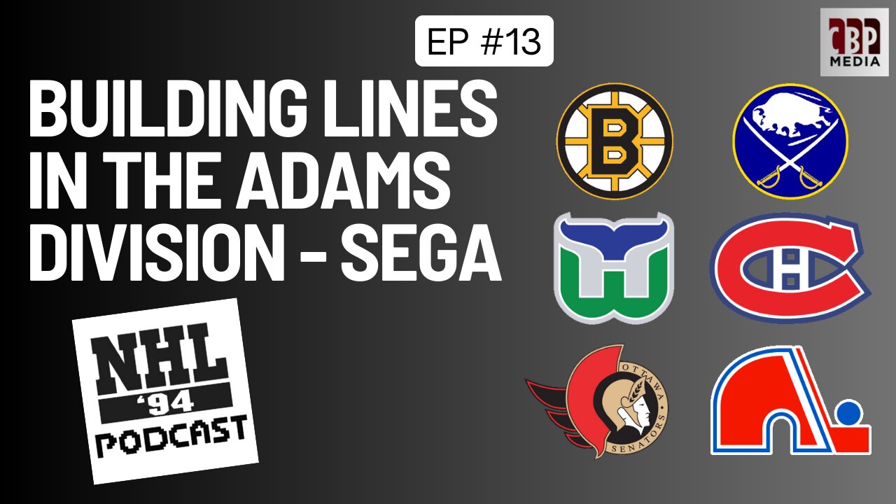 Building Lines For The Genesis NHL '94 (Adams Division) - with Angryjay93