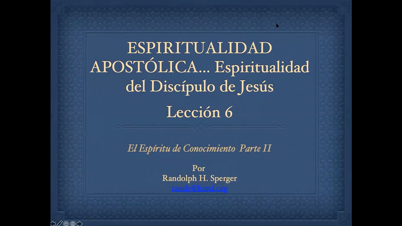 Lección 6: Escuela de espiritualidad apostólica