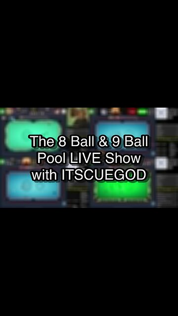 The 8 Ball & 9 Ball Pool LIVE Show with ITSCUEGOD