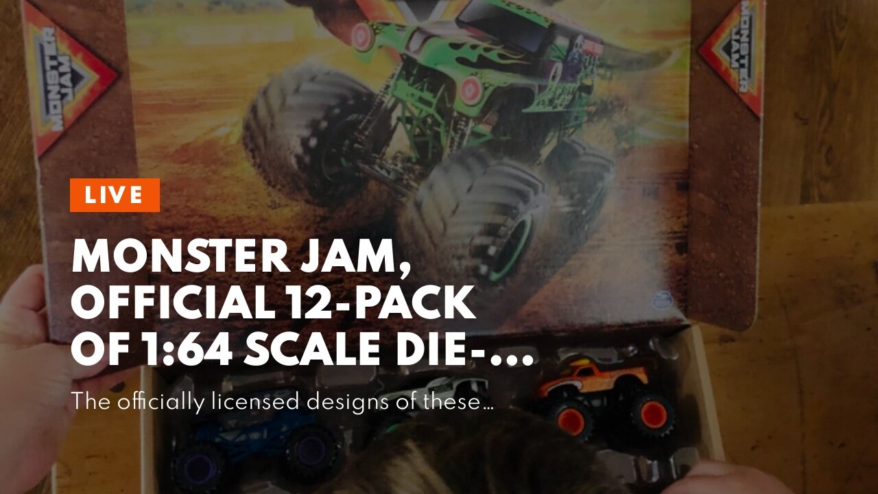 Monster Jam, Official 12-Pack of 1:64 Scale Die-Cast Monster Trucks, Amazon Exclusive