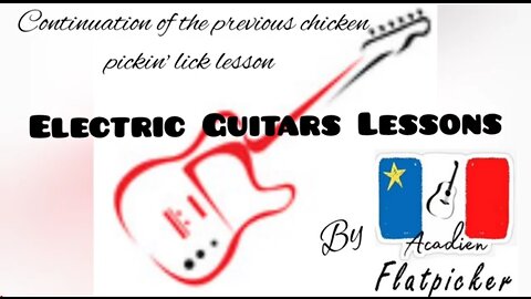 Electric Guitar Lesson - Continuation of the previous chicken pickin' lick lesson