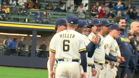 Family watches son play for Brewers Home Opener