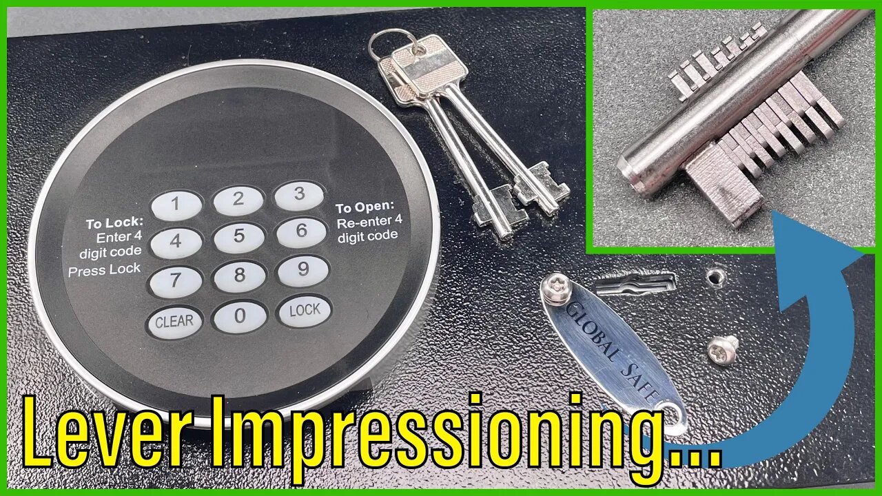 [1462] Impressioning a Hotel Safe Lever Lock (Global Safe)