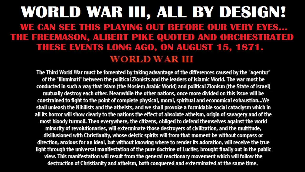 THE NEW WORLD ORDER REVEALED, WORLD WAR III