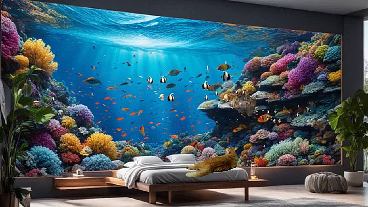 Relaxing Bedroom Aquarium Tank Sounds ~ NO MUSIC