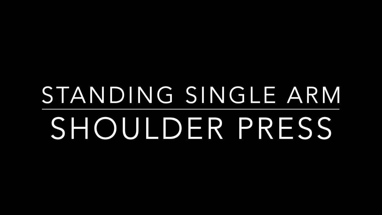 Standing Single Arm DB Shoulder Press