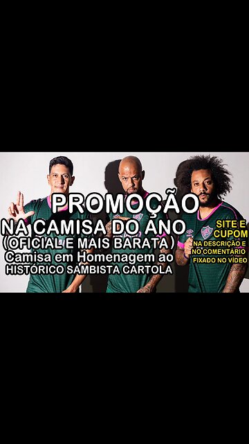 PROMOÇÃO: Nova Camisa III do Fluminense (Cartola) | Saiba onde comprar oficial e barata (descrição)