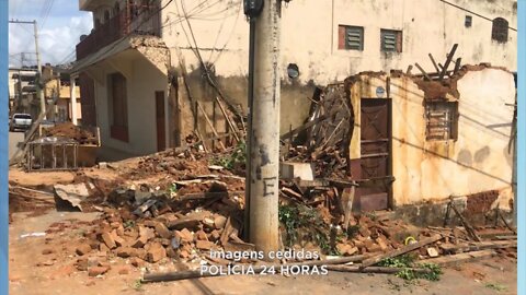 Caratinga: casa desaba no bairro Esplanada