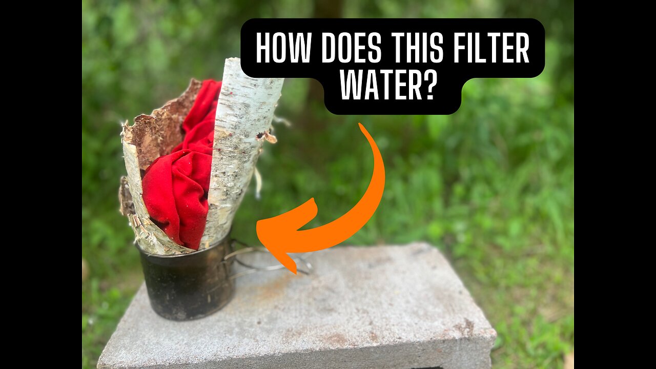 T-shirt birchbark water filter