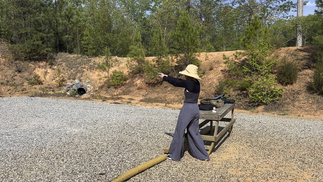 Laura and Flynn at the range