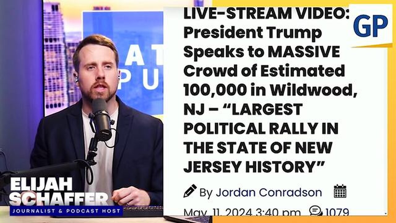 BIGGEST TRUMP RALLY EVER?! 100K+ Attendees Pack NJ Event | Elijah Schaffer with The Gateway Pundit