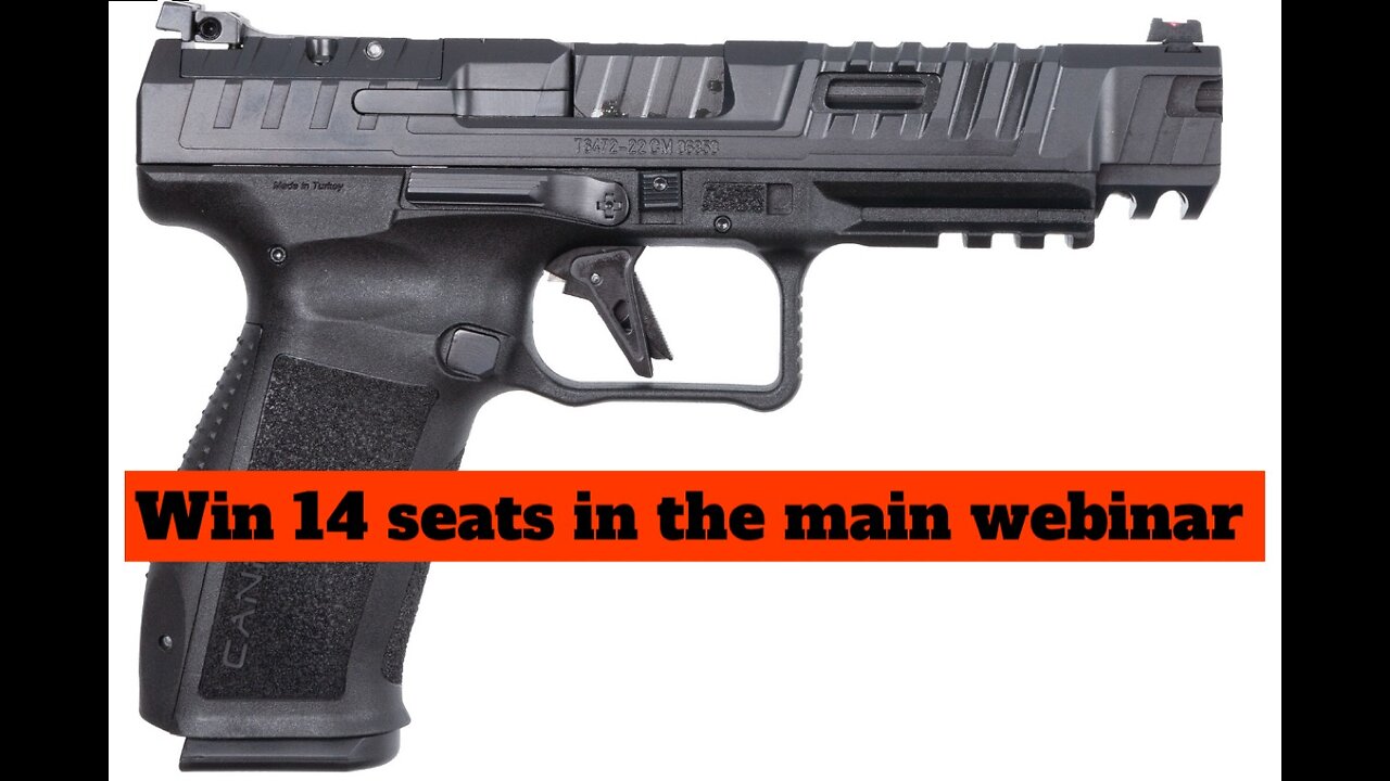 CANIK SFX RIVAL DARK 9MM 5.2'' 18-RD SEMI-AUTO PISTOL MINI #1 FOR 14 SEATS IN THE MAIN WEBINAR