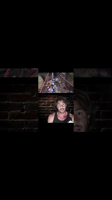 Trying to cross a bridge when it collapses #shorts