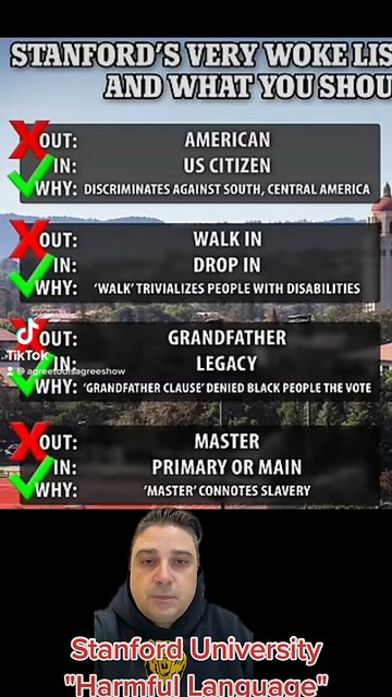 Stanford University "Harmful language" list