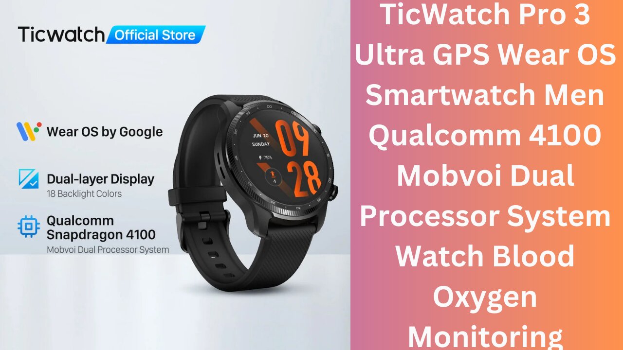 TicWatch Pro 3 Ultra GPS Wear OS Smartwatch