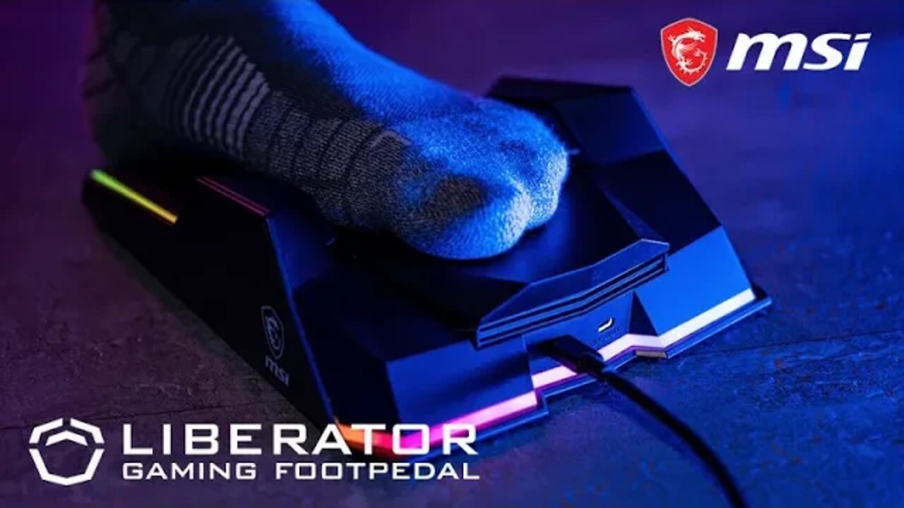 MSI Liberator Quick Tap Programmable Pc Gaming Footpedal