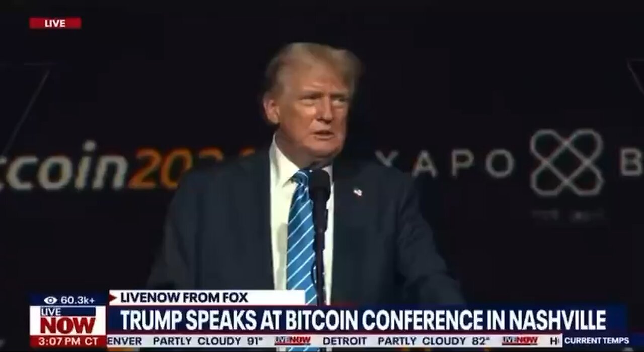 Trump predicts Bitcoin will exceed Gold at Bitcoin Conference In Nashville