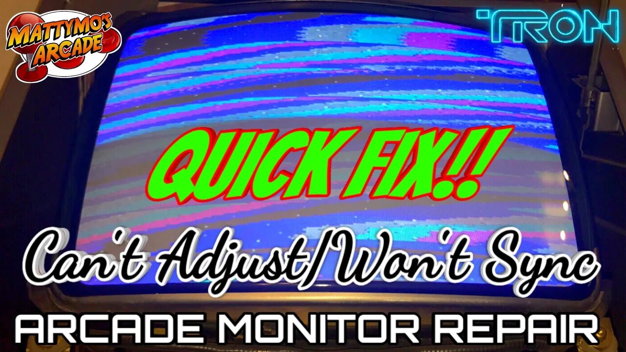 Arcade Monitor Repair: Can't Adjust/Won't Sync QUICK FIX!