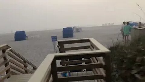 February 18, 2022 - A Very Foggy Dusk at Longboat Key, Florida