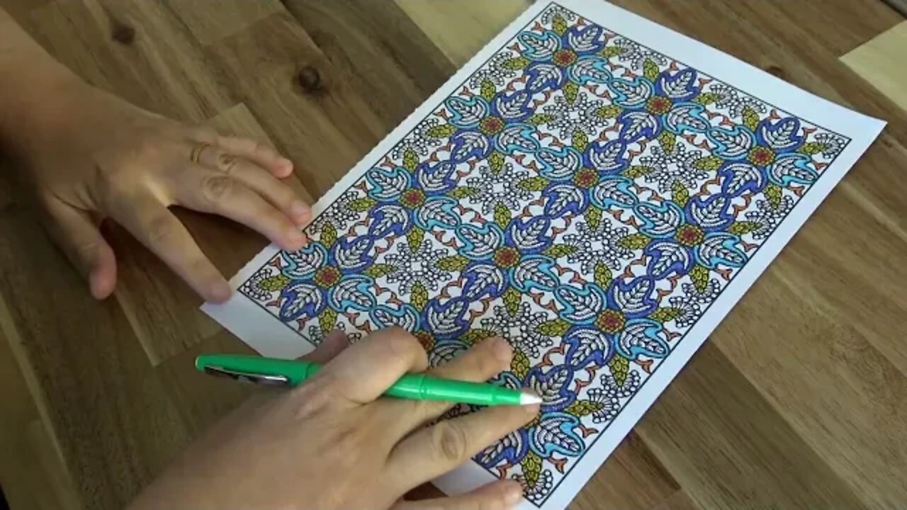 Peacock Flower | ASMR Coloring