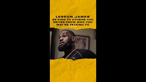 #lebronjames Be kind to others you never know who you may be talking to. 🎥 @uninterrupted