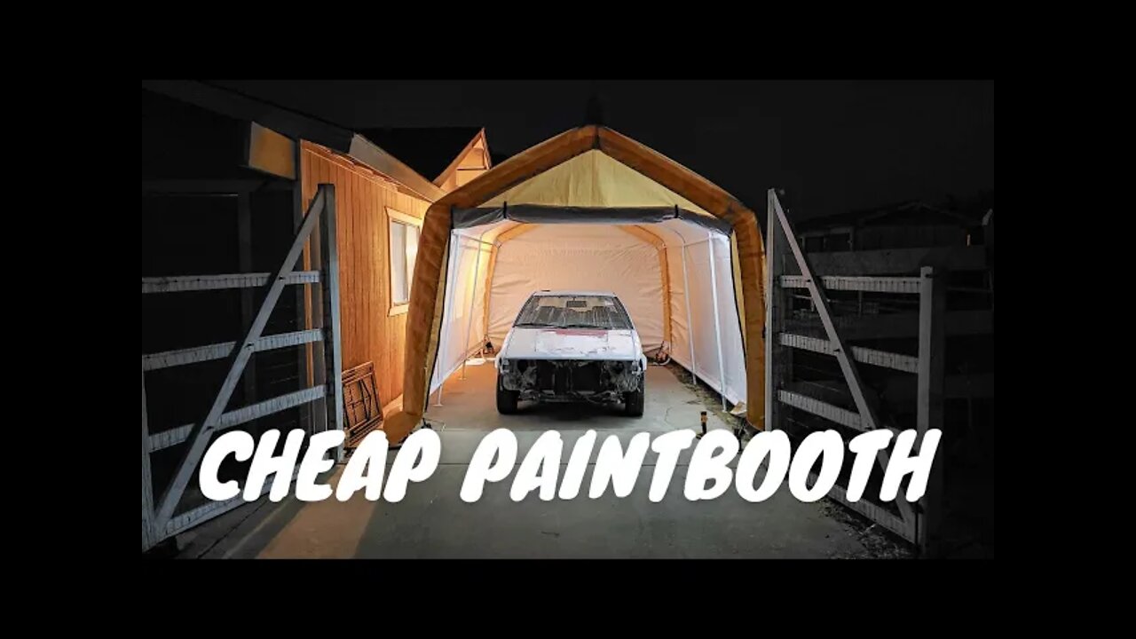 Paint Booth for $200? Harbor Freight Car Port!