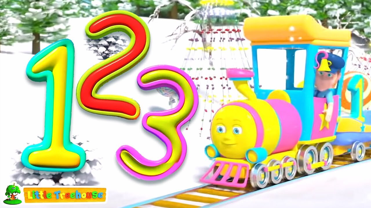 Christmas Numbers Train | Learn to Count | Christmas Carols & Baby Songs | Cartoon Videos for Kids