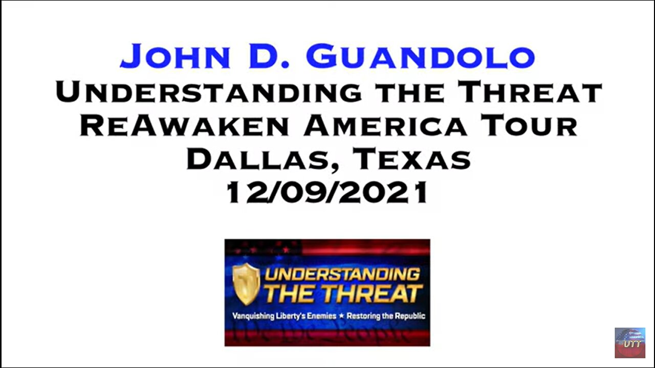 UTT's Guandolo keeps it short and sweet in speech at ReAwaken America Dallas December 9, 2021